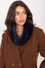AT Fluffy Infinity Scarf navy blue one-size-fits-all