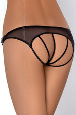 Axami Black Open-Cut Tulle Mesh Panties - Model 51599