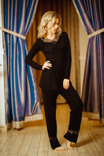 Kalimo Kapas Two-Piece Pyjama Set black