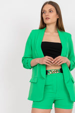 Italy Moda Elegant Jacket & Shorts Co-ord Set green