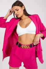 Italy Moda Elegant Jacket & Shorts Co-ord Set pink