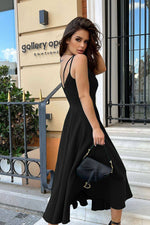 Bicotone Midi Strappy Flared Day Dress