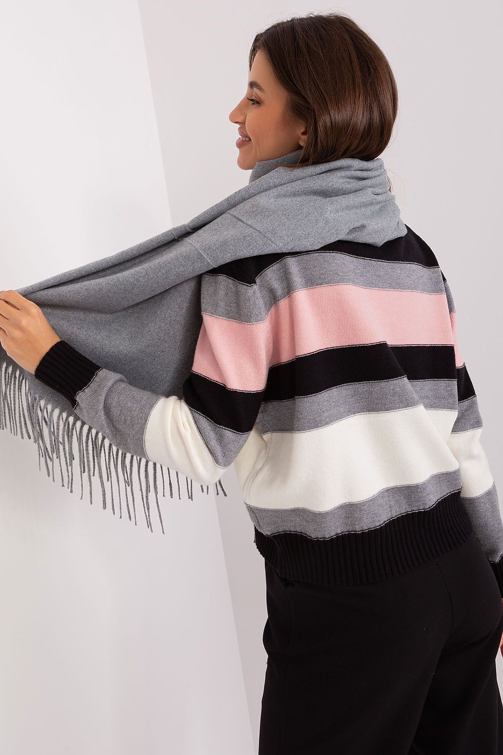 AT Warm Tassel Winter Shawl Scarf