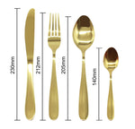 Cutlery Sets Stainless Steel Gold 16 24 32 piece Set Tableware Dinner Flatware Glim&Glam