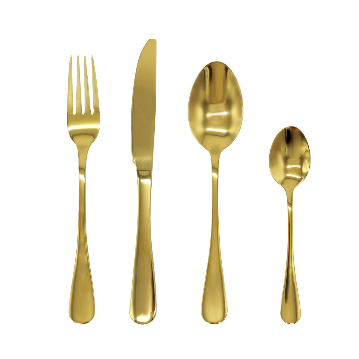 Cutlery Sets Stainless Steel Gold 16 24 32 piece Set Glim&Glam