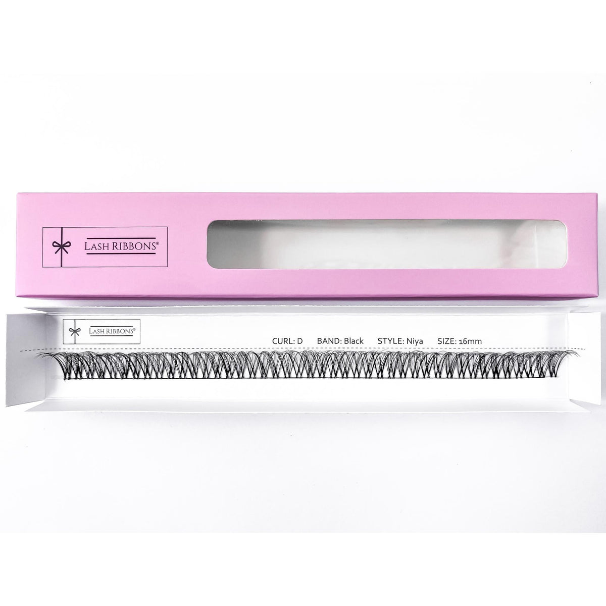 'D' Curl Black Lash Ribbons® Starter Kit (With Ultimate Bond) Niya 16mm