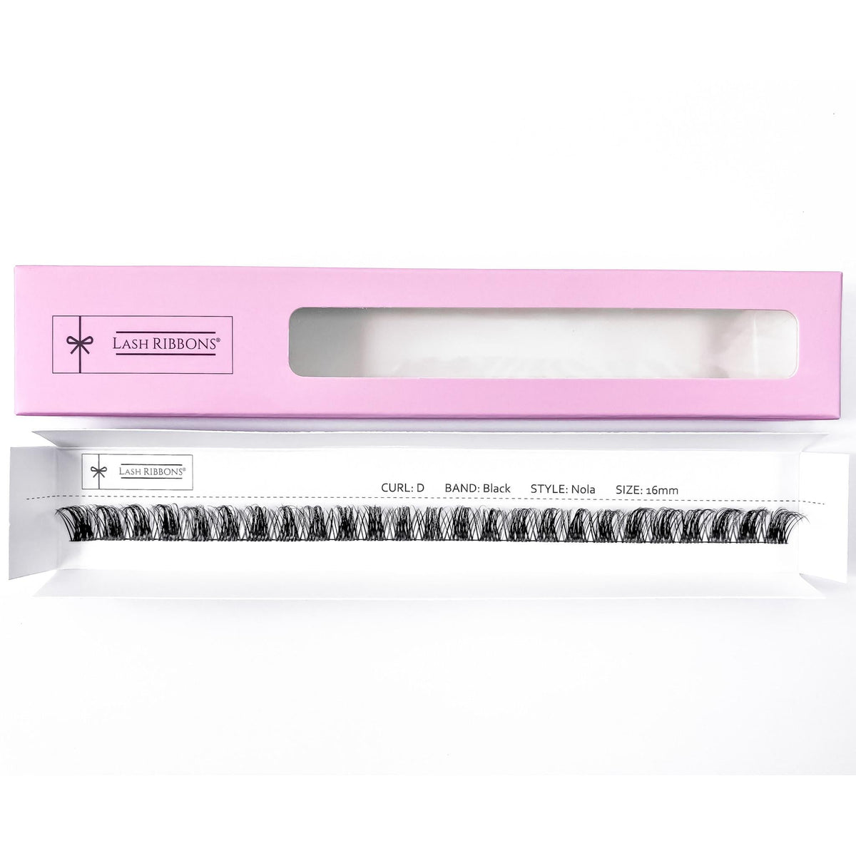 'D' Curl Black Lash Ribbons® Starter Kit (With Ultimate Bond) Nola 16mm