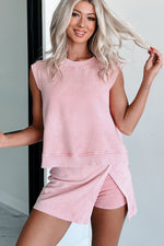 Two Piece Mineral Wash Cotton Loungewear Set