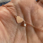 Dainty bracelet with tiny heart