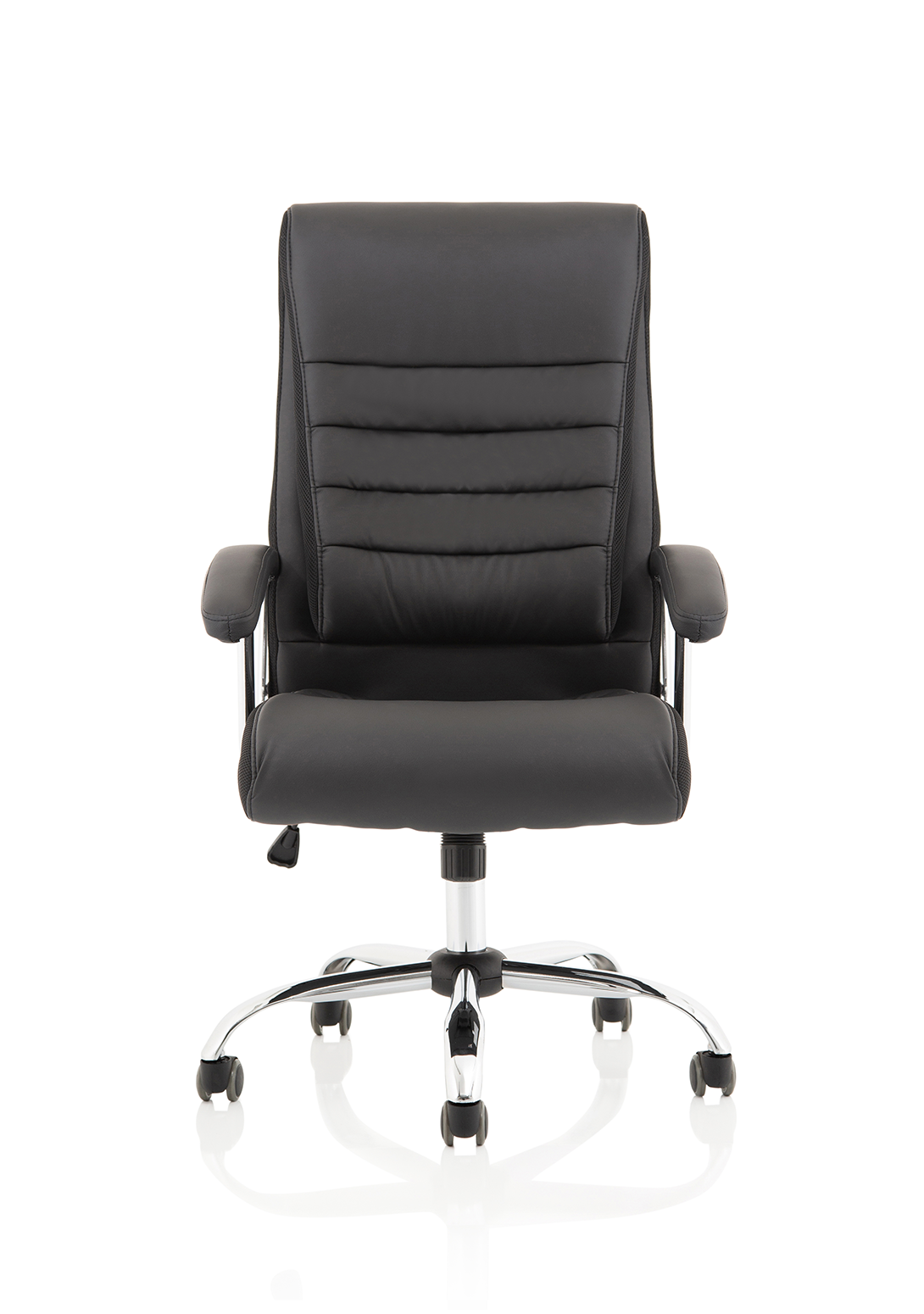 Dallas High Back Black Leather Executive Office Chair with Arms Black Leather