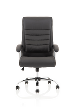 Dallas High Back Black Leather Executive Office Chair with Arms Black Leather
