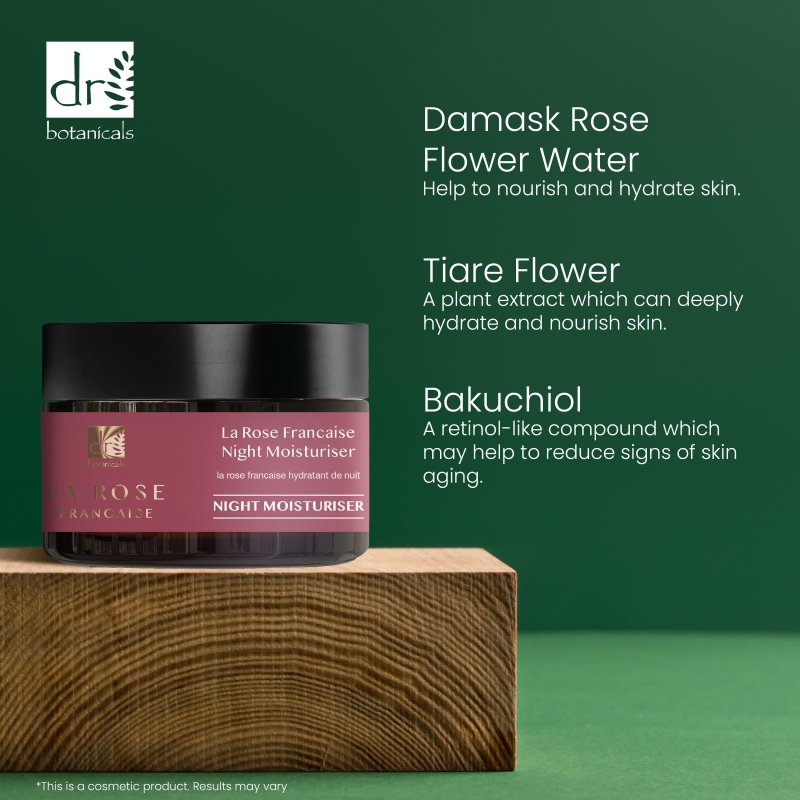 Dr Botanicals La Rose Française Night Moisturiser 50ml