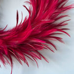 Deep Burgundy Feather Wreath