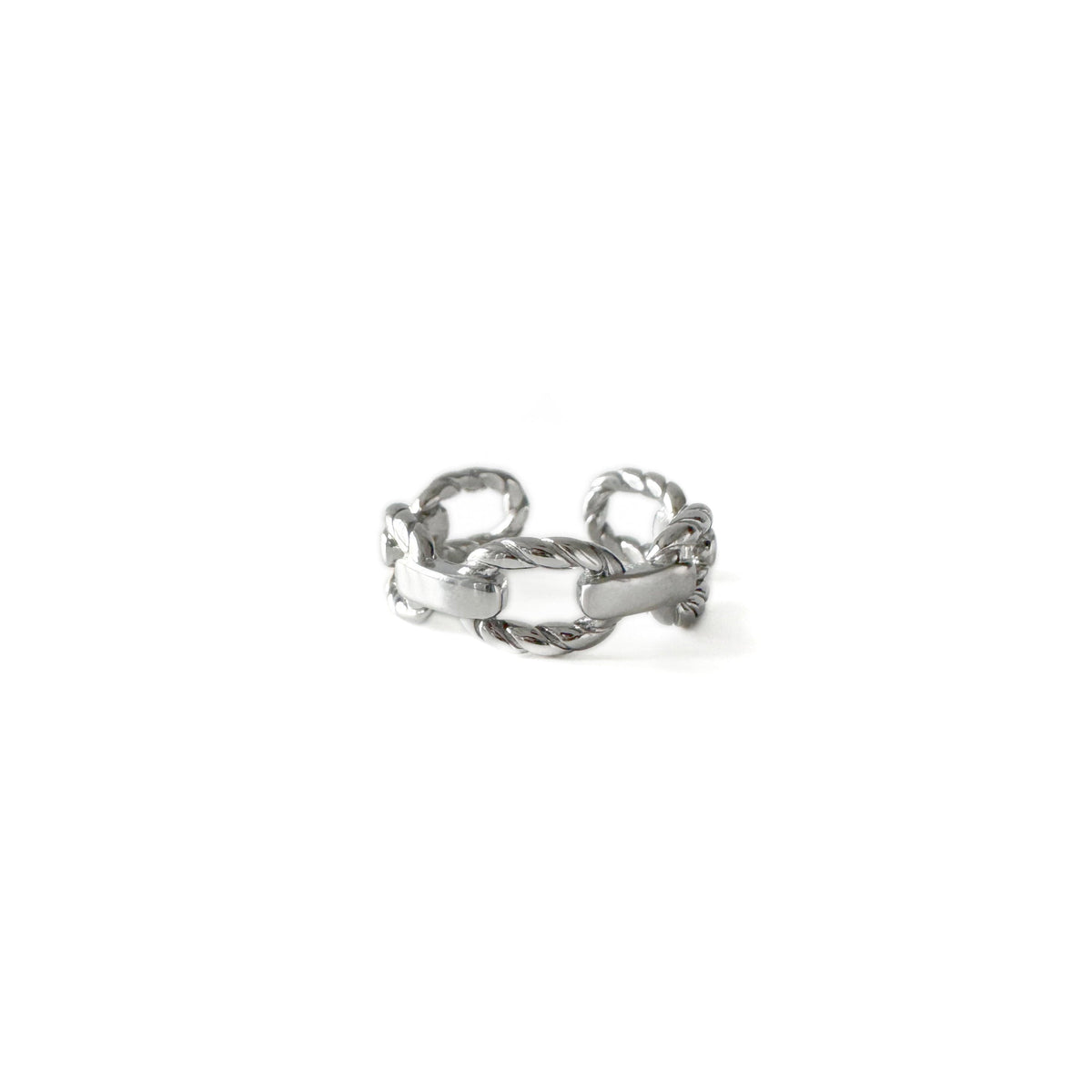 Delta Silver Chain Link Ring