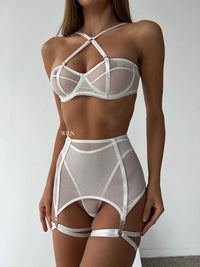 DEMAND White 3 Piece Lingerie Set