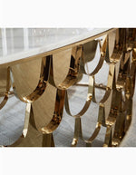 Gold Nesting Coffee Table, Marble