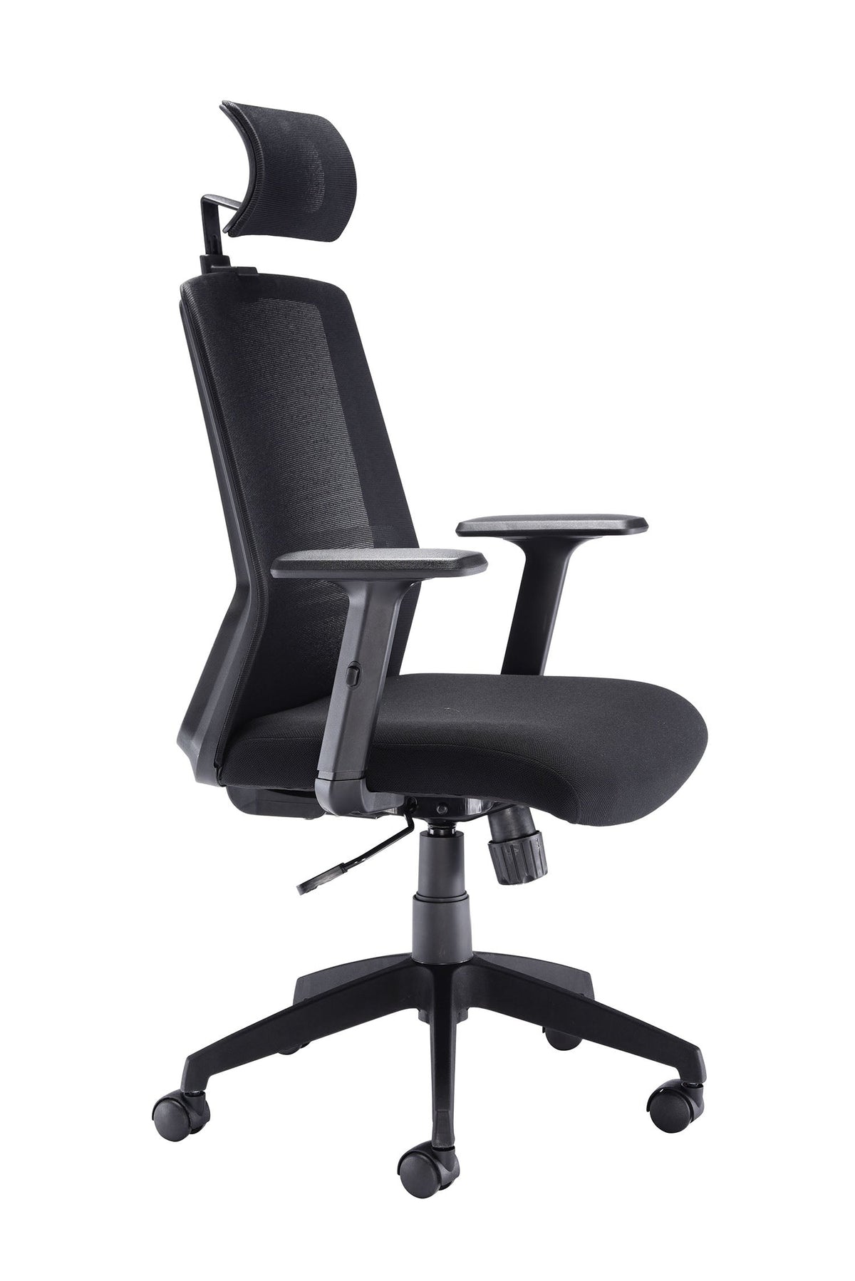 Denali High Back Black Mesh Chair With Headrest