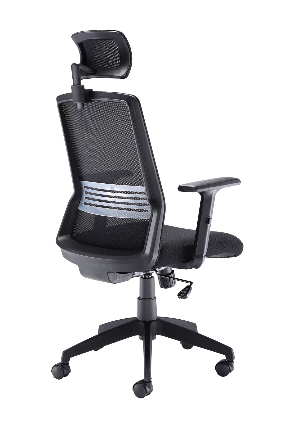 Denali High Back Black Mesh Chair With Headrest
