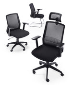 Denali Visitor Black Mesh Chair