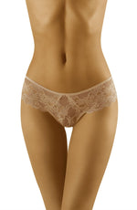 Wolbar Deva Full Floral Lace Briefs Beige