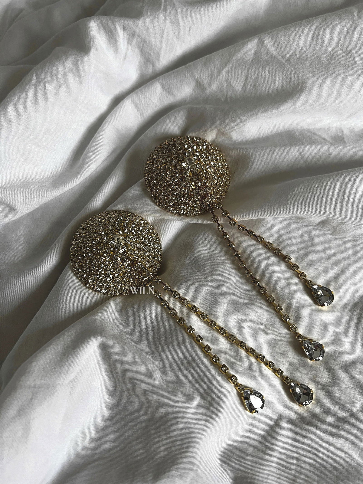 DIAMANTE Gold Nipple Covers