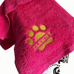 Dog Towels - Name in Paw - Personalised