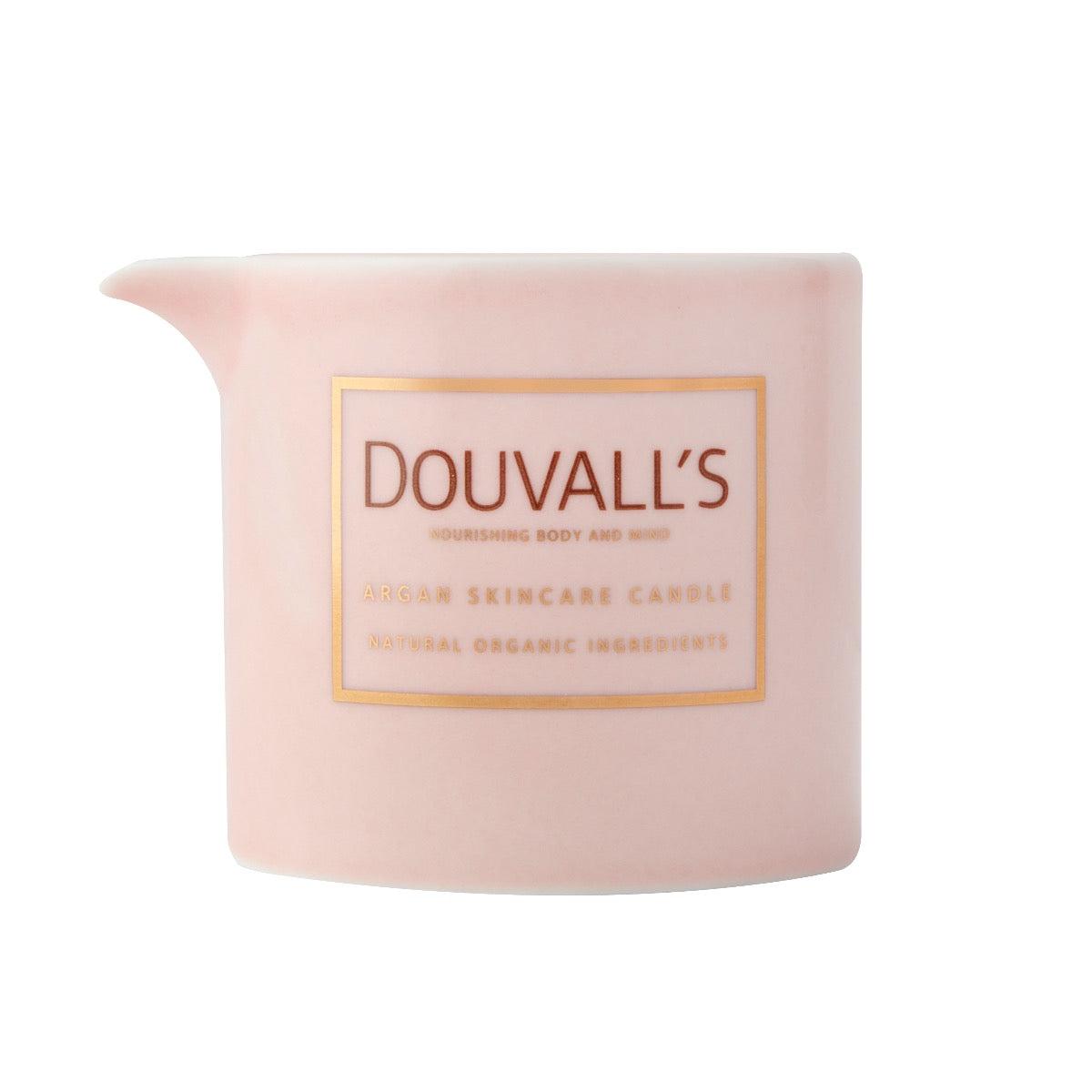 Douvall's Organic Argan Skincare Candle, Orange & Frankincense 180g | Intensely Nourishing Body Treatment