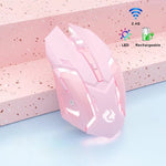 Dual-mode Bluetooth Battery Wireless Gaming Mouse Pink
