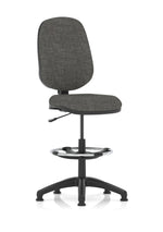 Eclipse Plus I Medium Back Task Operator Office Chair with Hi Rise Draughtsman Kit Blue Fabric None