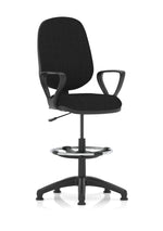 Eclipse Plus I Medium Back Task Operator Office Chair with Hi Rise Draughtsman Kit Charcoal Fabric None