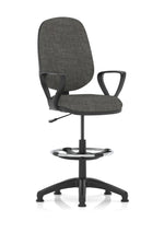 Eclipse Plus I Medium Back Task Operator Office Chair with Hi Rise Draughtsman Kit Blue Fabric With Loop Arms