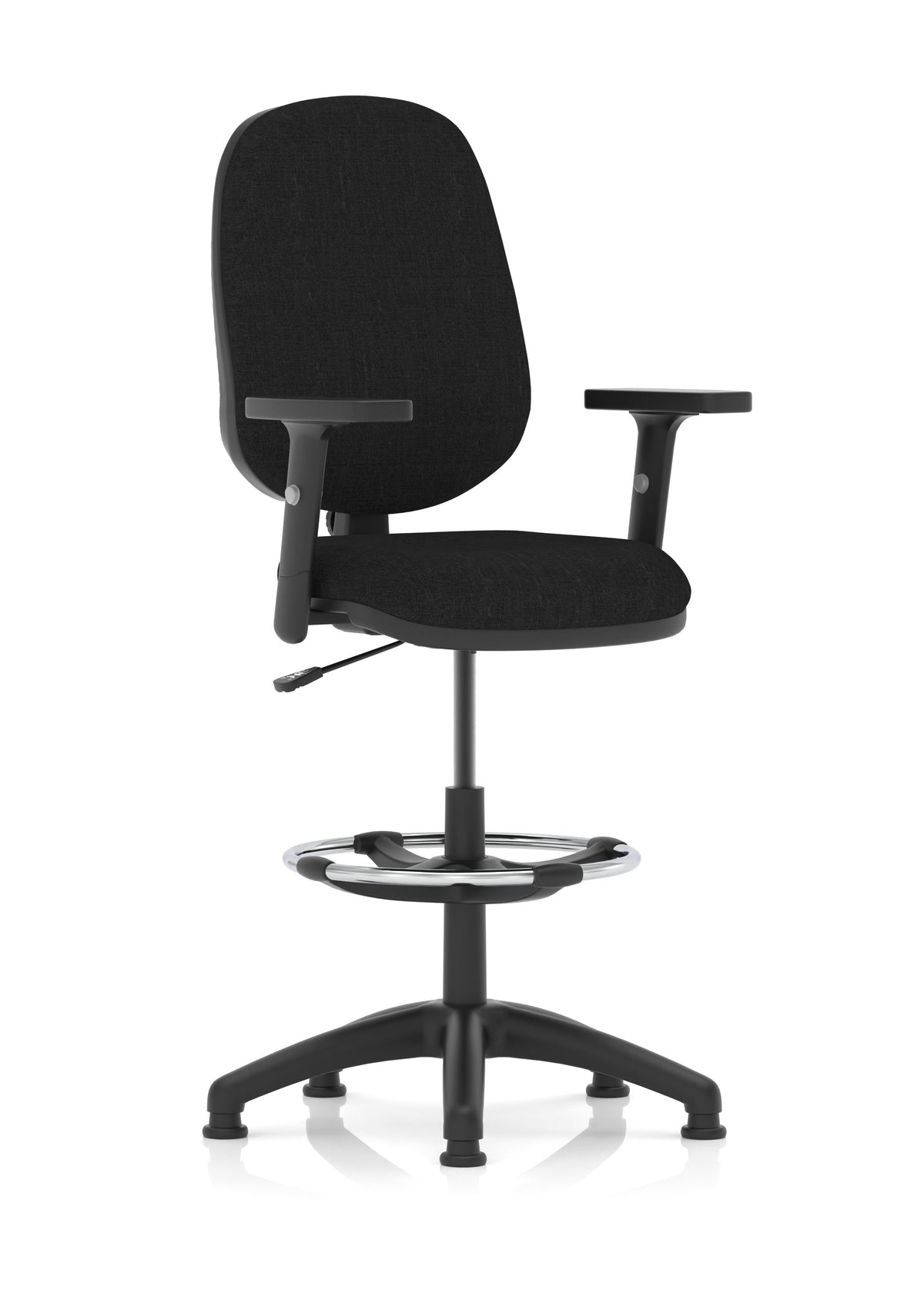 Eclipse Plus I Medium Back Task Operator Office Chair with Hi Rise Draughtsman Kit Charcoal Fabric With Loop Arms