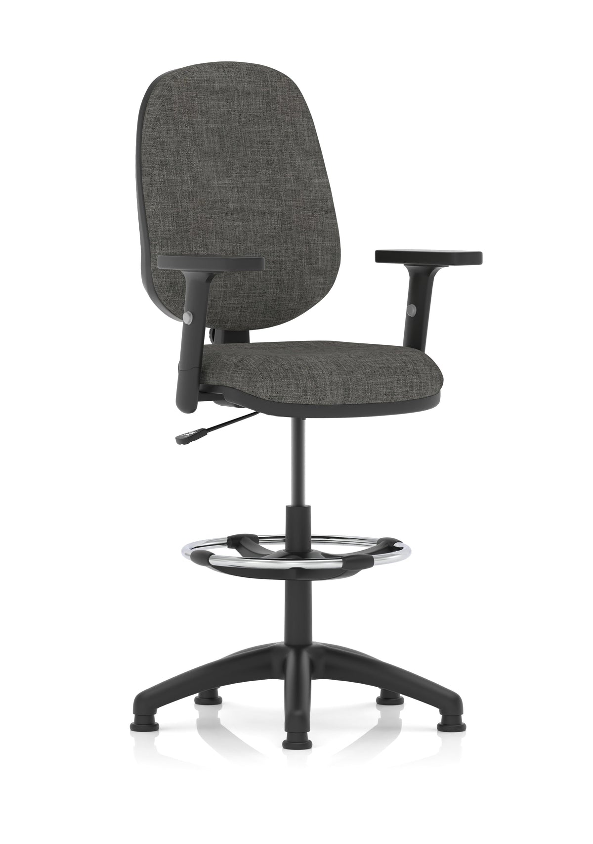 Eclipse Plus I Medium Back Task Operator Office Chair with Hi Rise Draughtsman Kit Blue Fabric With Height Adjustable Arms