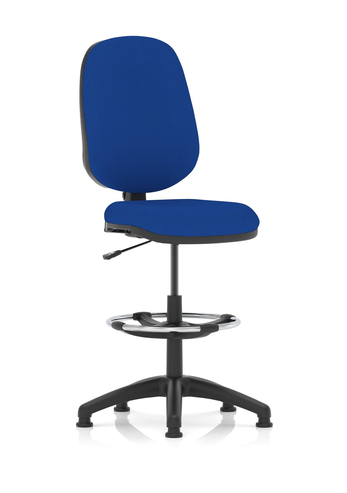 Eclipse Plus I Medium Back Task Operator Office Chair with Hi Rise Draughtsman Kit Bespoke Stevia Blue None