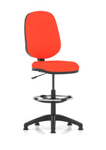 Eclipse Plus I Medium Back Task Operator Office Chair with Hi Rise Draughtsman Kit Bespoke Tabasco Orange None