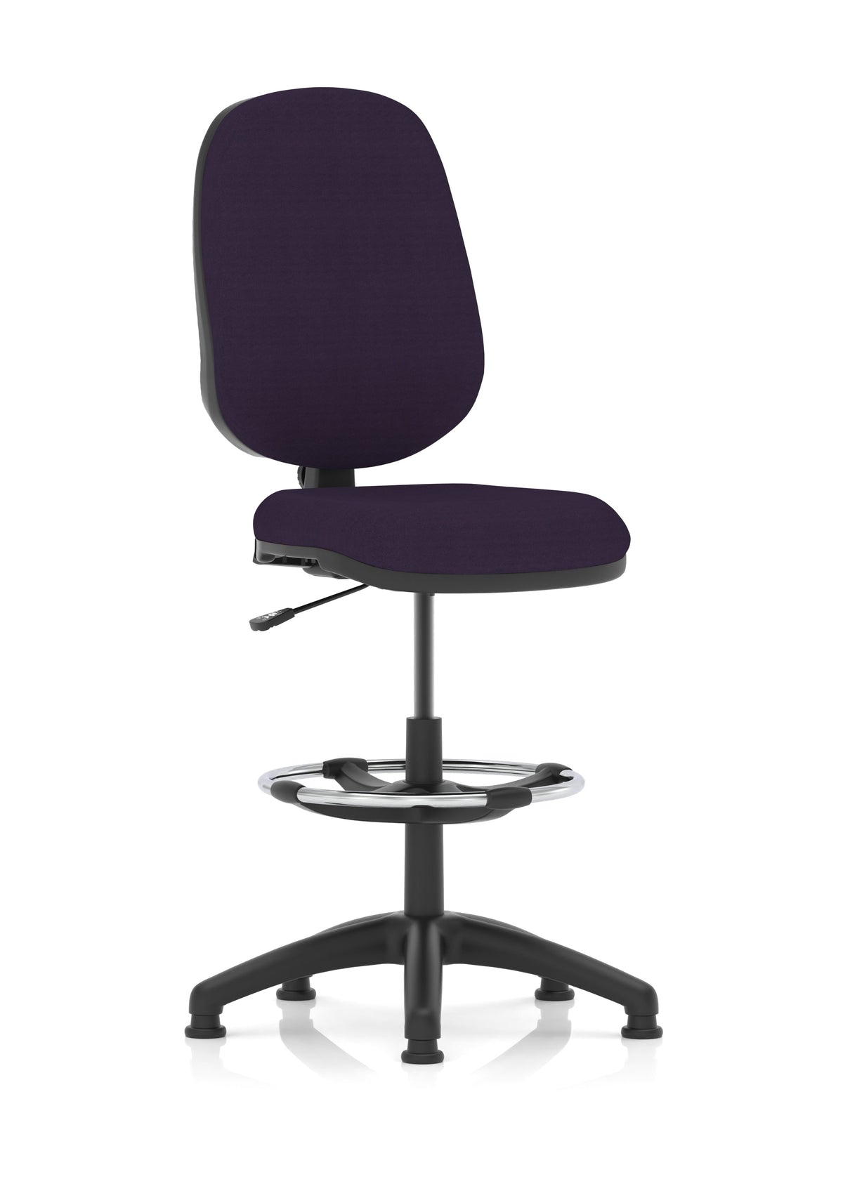 Eclipse Plus I Medium Back Task Operator Office Chair with Hi Rise Draughtsman Kit Bespoke Tansy Purple None
