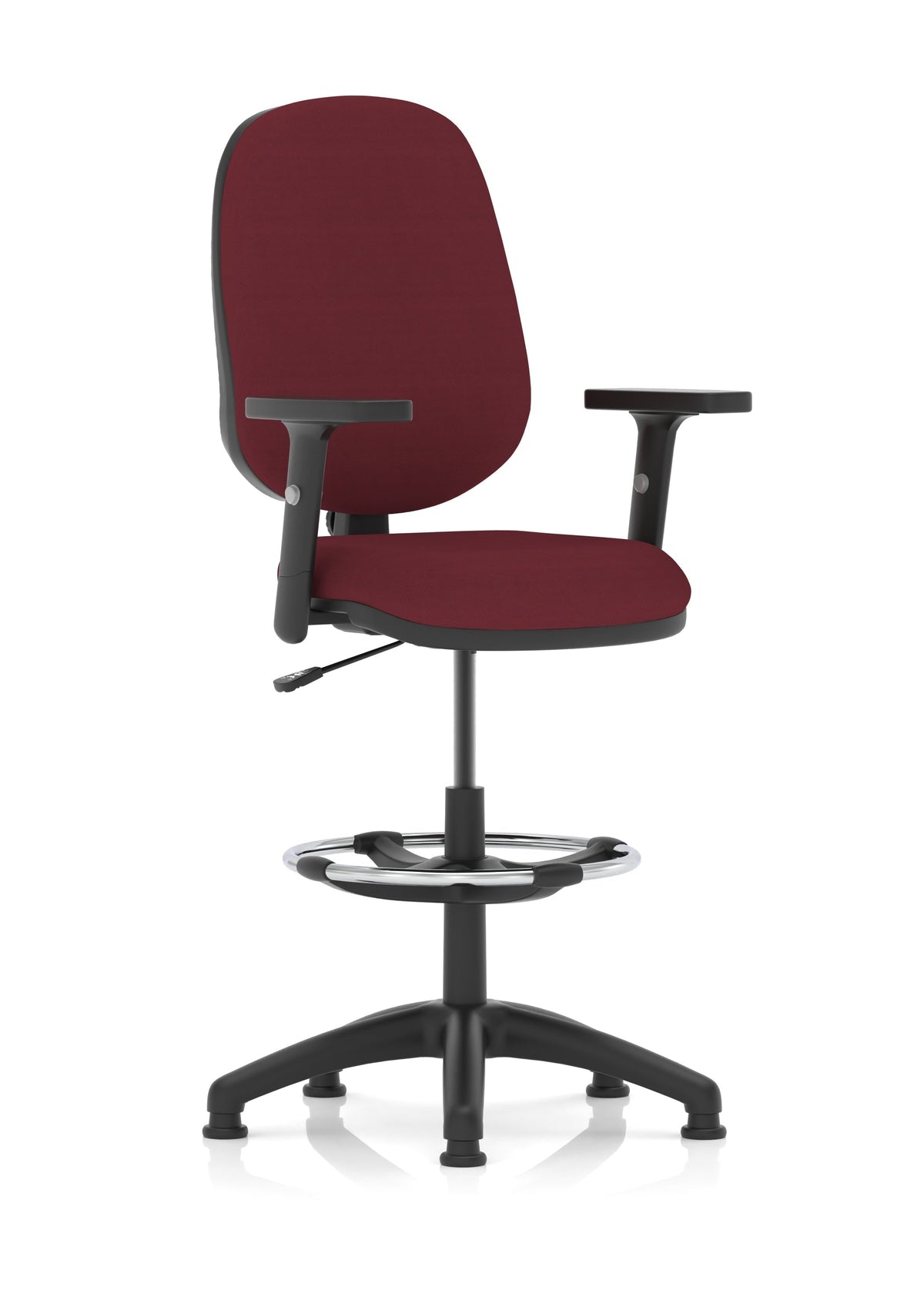 Eclipse Plus I Medium Back Task Operator Office Chair with Hi Rise Draughtsman Kit Bespoke Ginseng Chilli With Height Adjustable Arms