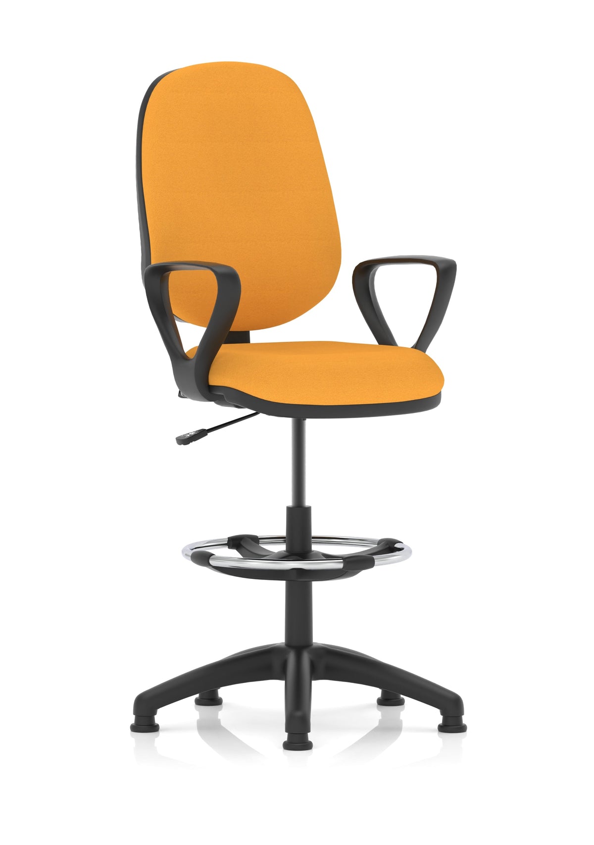 Eclipse Plus I Medium Back Task Operator Office Chair with Hi Rise Draughtsman Kit Bespoke Senna Yellow With Loop Arms
