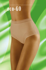 Wolbar Eco-Go Lace Trim High Waist Briefs Beige