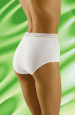 Wolbar Eco-Go Lace Trim High Waist Briefs White
