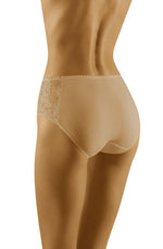 Wolbar Eco-Vu Cotton Full Briefs Lace Inserts Beige