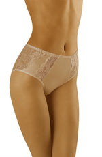 Wolbar Eco-Vu Cotton Full Briefs Lace Inserts Beige