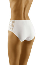 Wolbar Eco-Vu Cotton Full Brief with Lace Inserts White