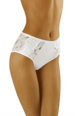 Wolbar Eco-Vu Cotton Full Brief with Lace Inserts White