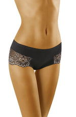 Wolbar Eco-Zu Cotton Lace Short Style Briefs Black