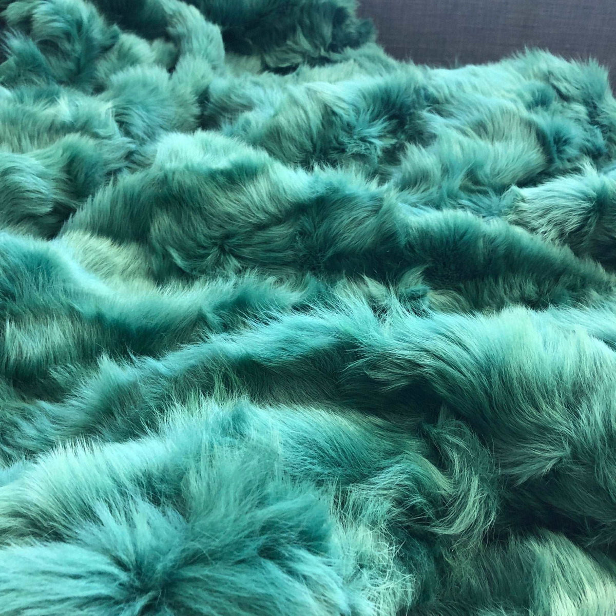 Emerald Green Shearling Throw | Sheepskin Rug