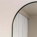 Emi - Full Length Black Metal Runway Oval Mirror - 150cm x 60cm