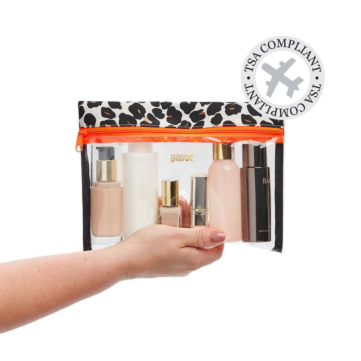 'Emma' 3 in 1 Hanging Wash Bag in Leopard Tan