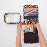 'Emma' 3 in 1 Hanging Wash Bag in Leopard Tan