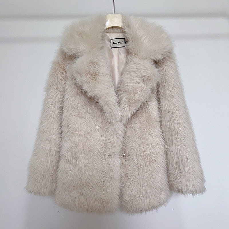Emmeline Soft Faux Fur Fashionable Short Coat | 6 Colours Beige
